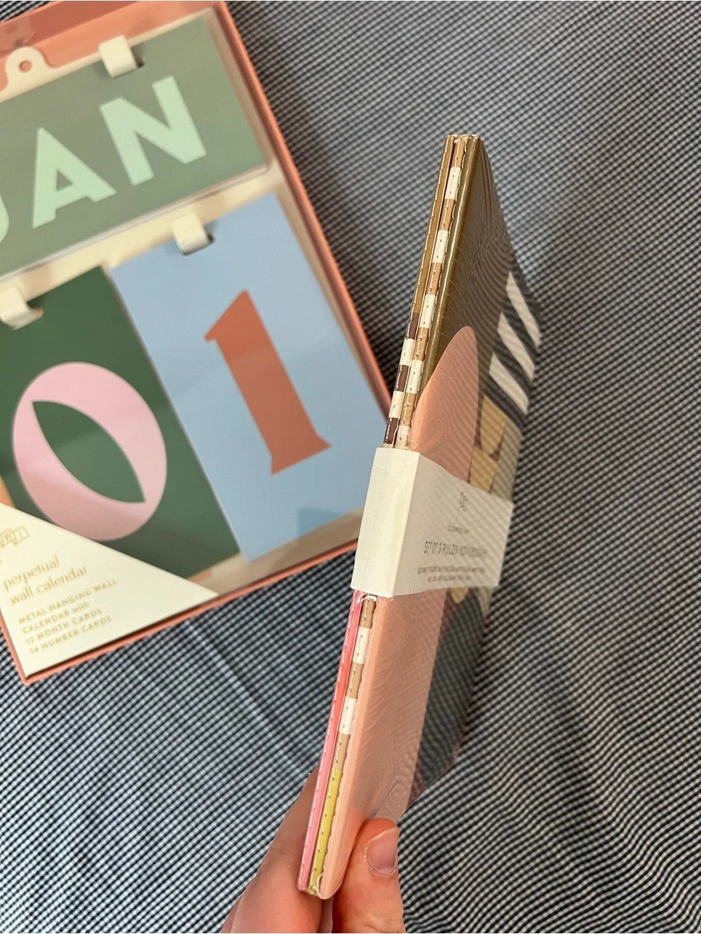 DesignWorks Ink - New Perpetual Wall Calendar & Geometric Notebooks Set